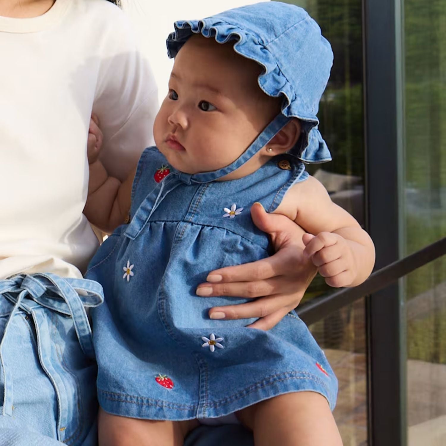 Set Vestido Denim Strawberry Love