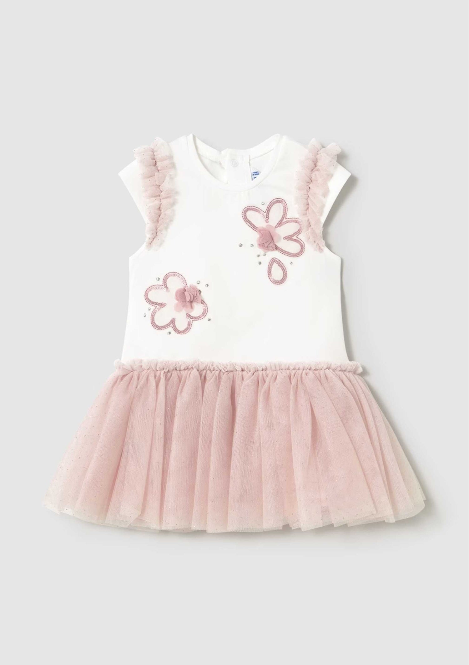 Vestido Spring Tul Rosa Bebé