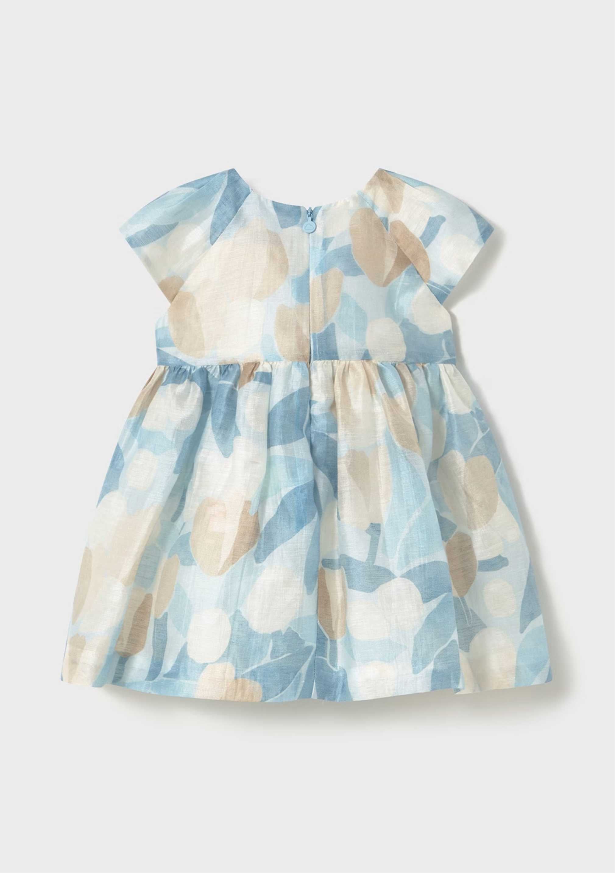 Vestido Lino Eco Celeste Bebé