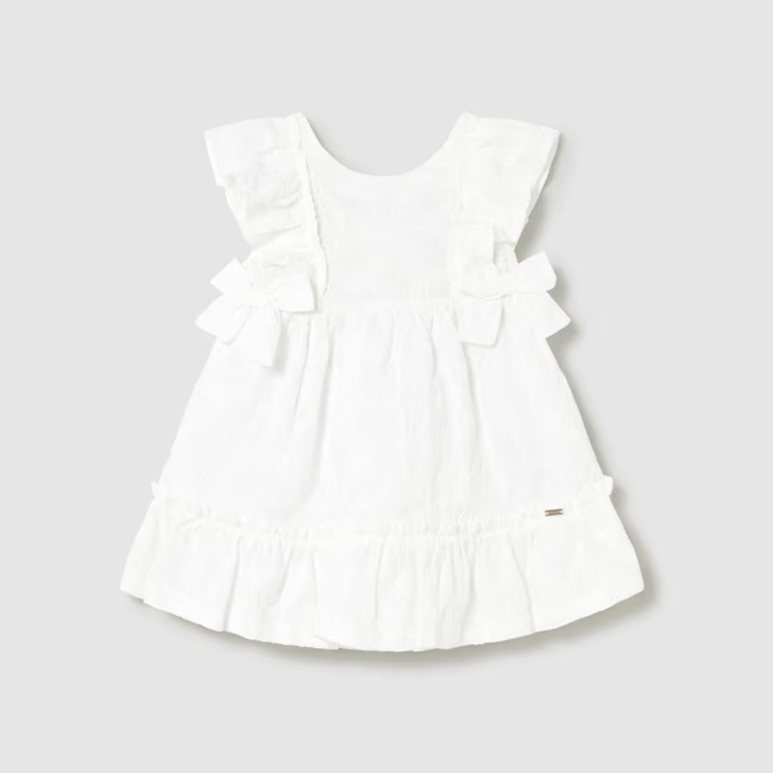 Vestido Eyelet Ceremonia Blanco