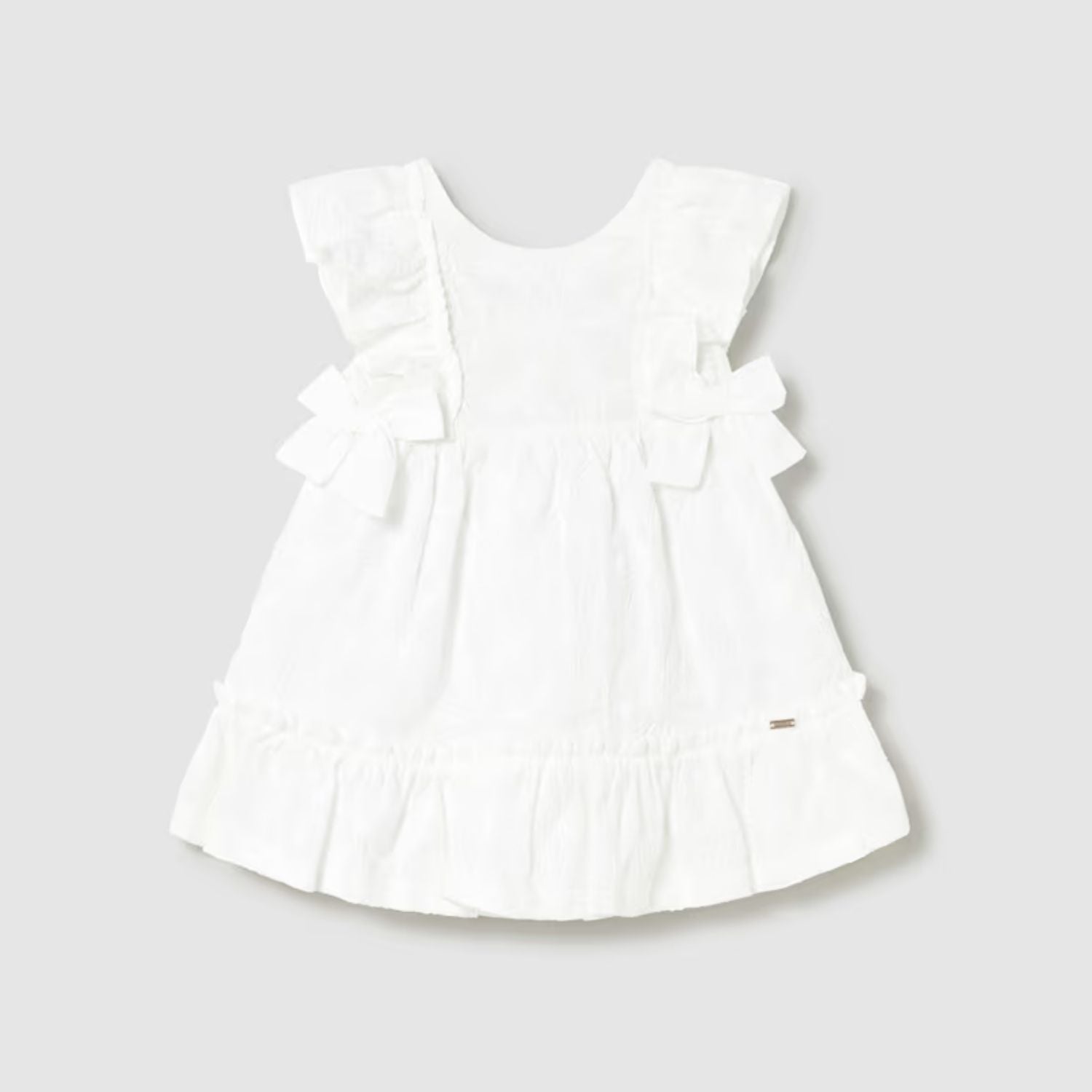 Vestido Eyelet Ceremonia Blanco