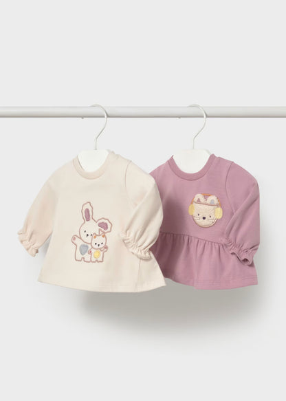 Set 2 Camisetas Manga Larga Malva