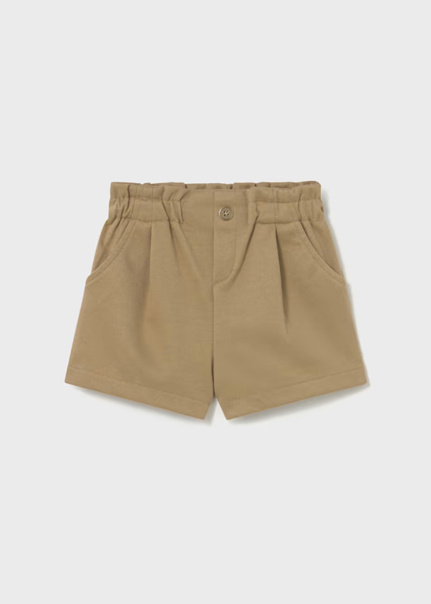 Short Sarga Bolsillos Camel