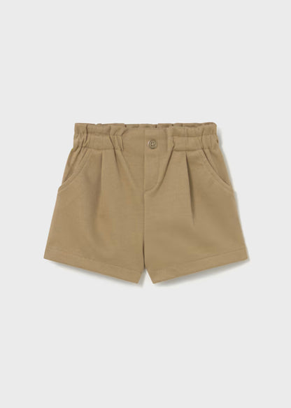 Short Sarga Bolsillos Camel