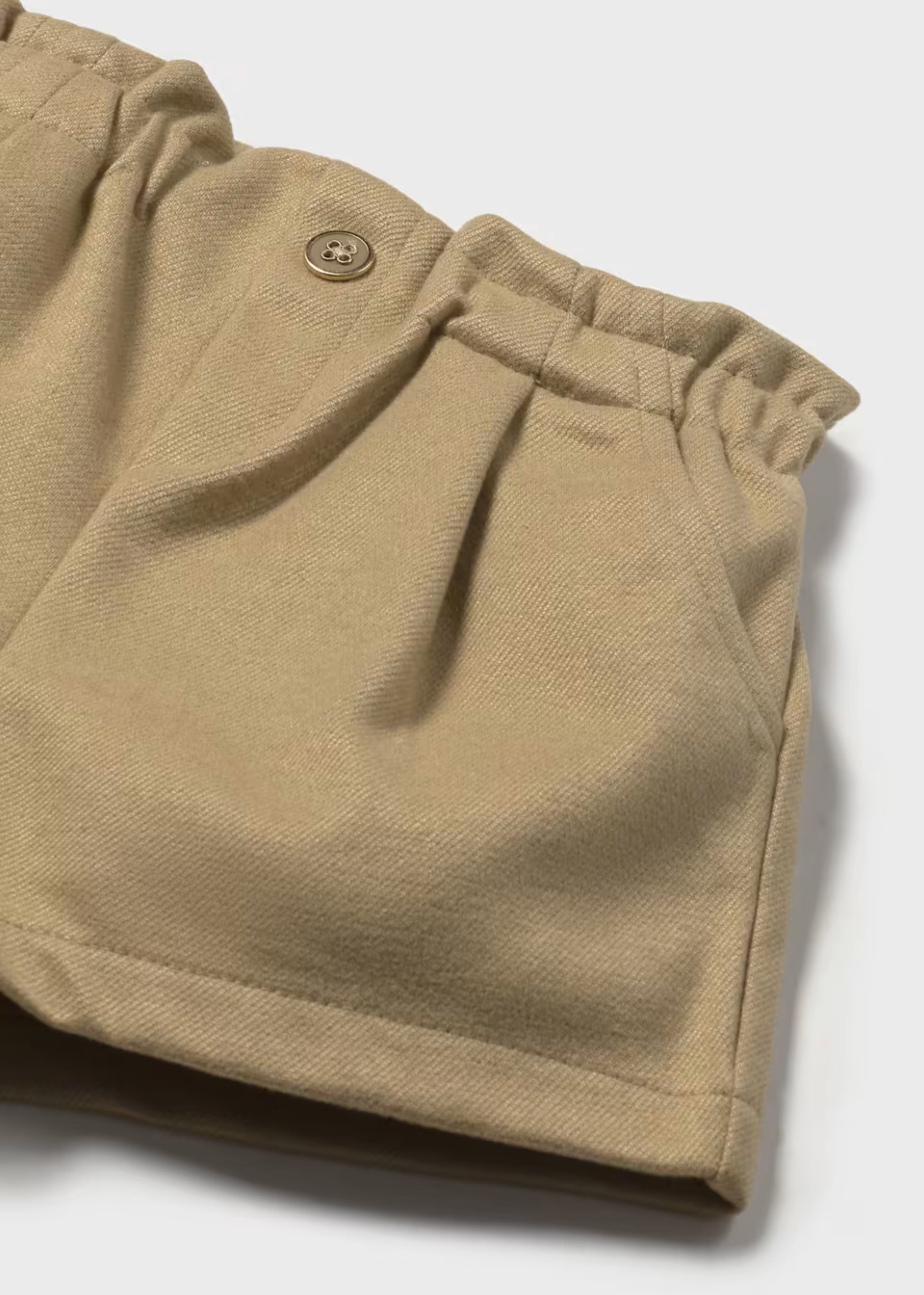 Short Sarga Bolsillos Camel