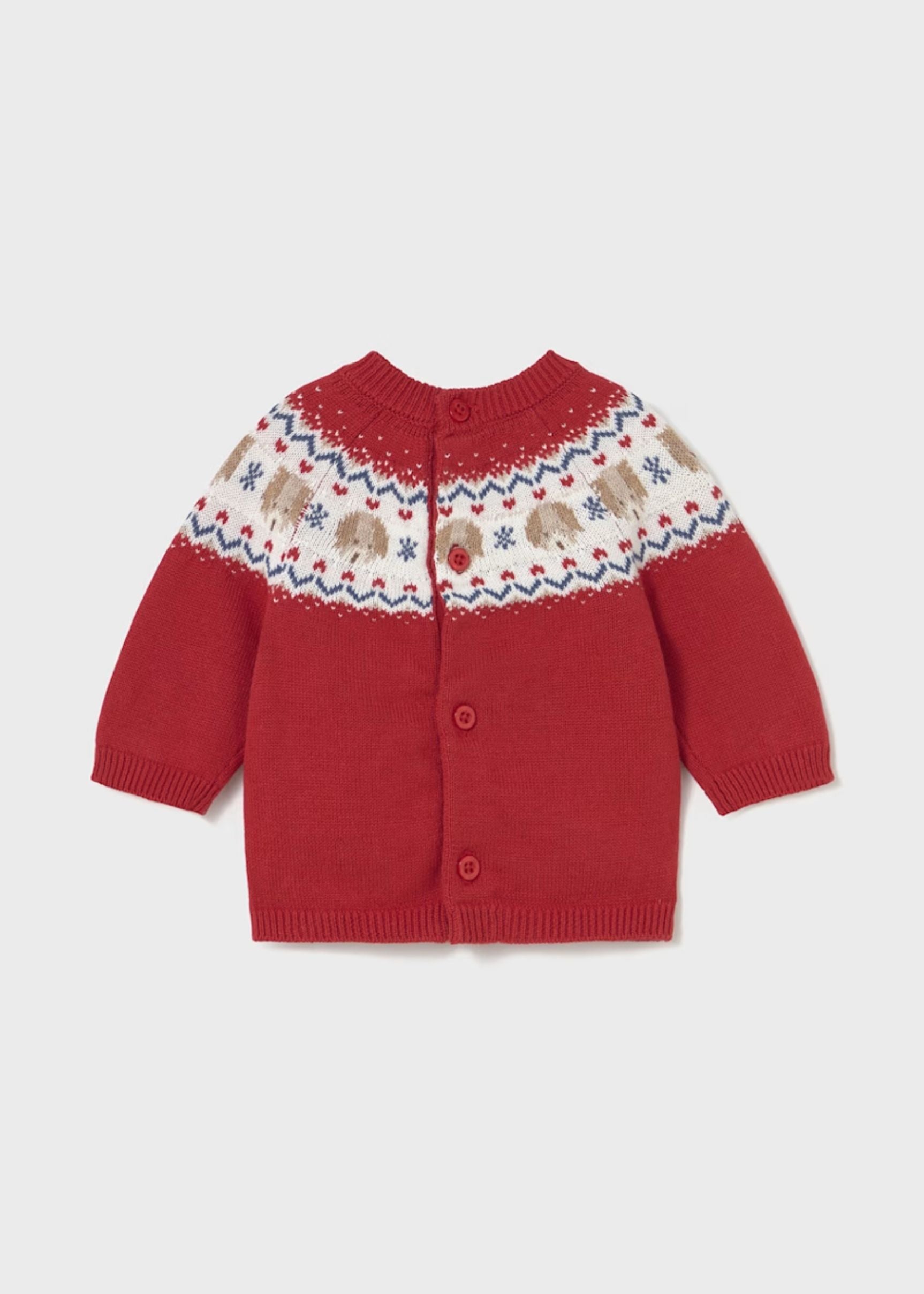 Jersey Tejido Guinda Perritos Newborn