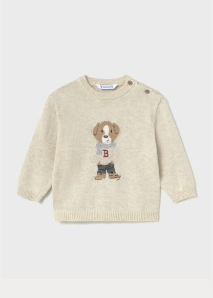 Jersey Intarsia Puppy Piedra