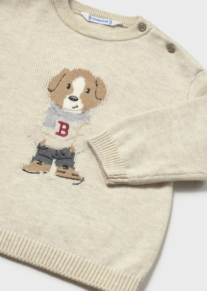 Jersey Intarsia Puppy Piedra