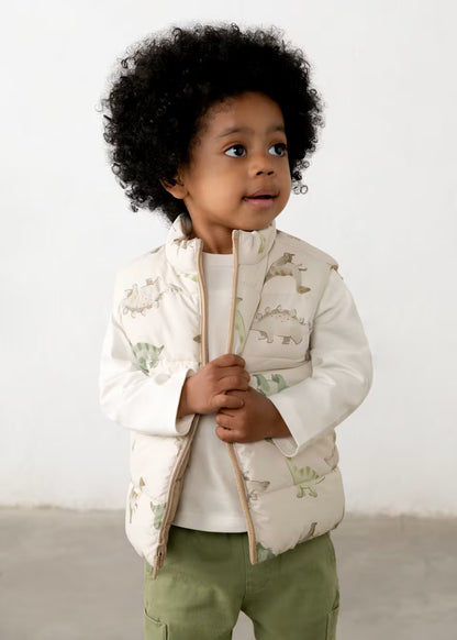 Chaleco Reversible Baby Dino Dark Topo