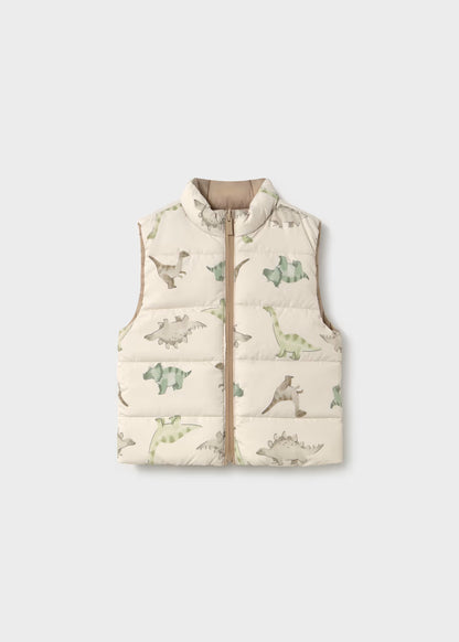 Chaleco Reversible Baby Dino Dark Topo
