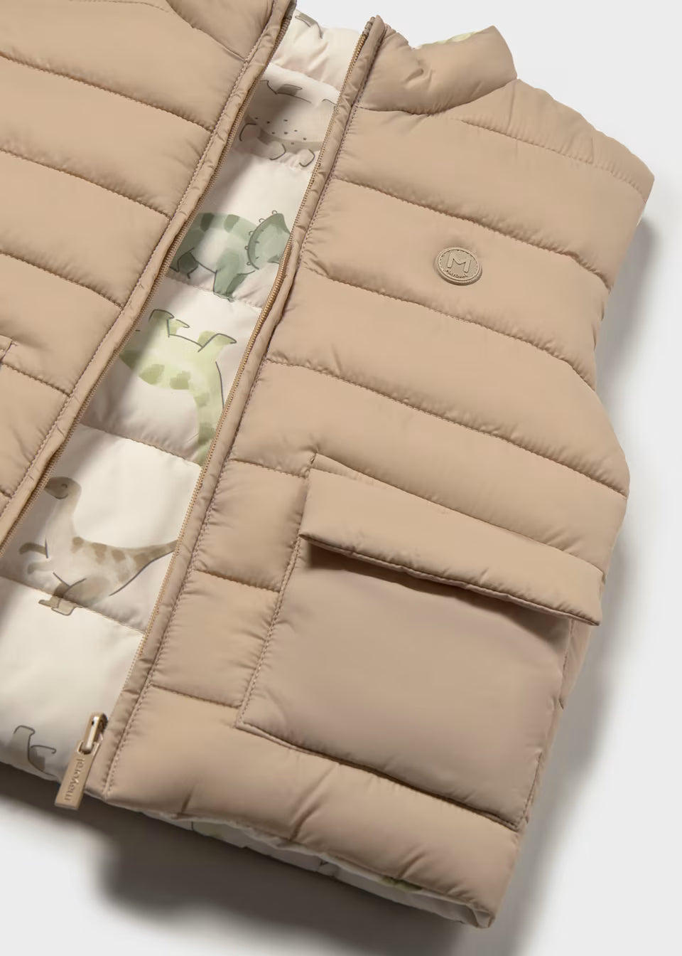 Chaleco Reversible Baby Dino Dark Topo