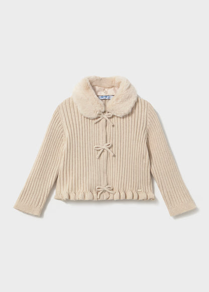 Sweater Tejido Cuello Lazos Milk