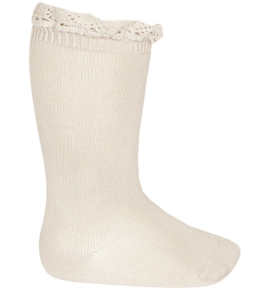 Calcetines Lino Encaje Niña