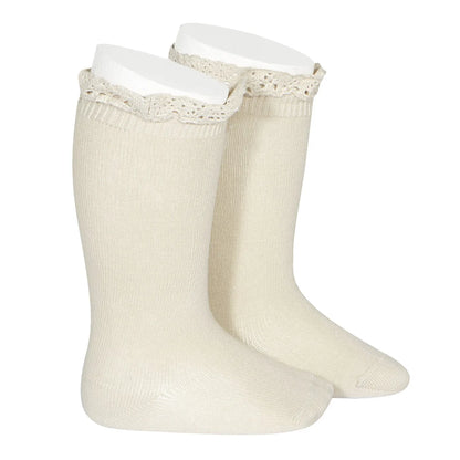 Calcetines Lino Encaje Niña