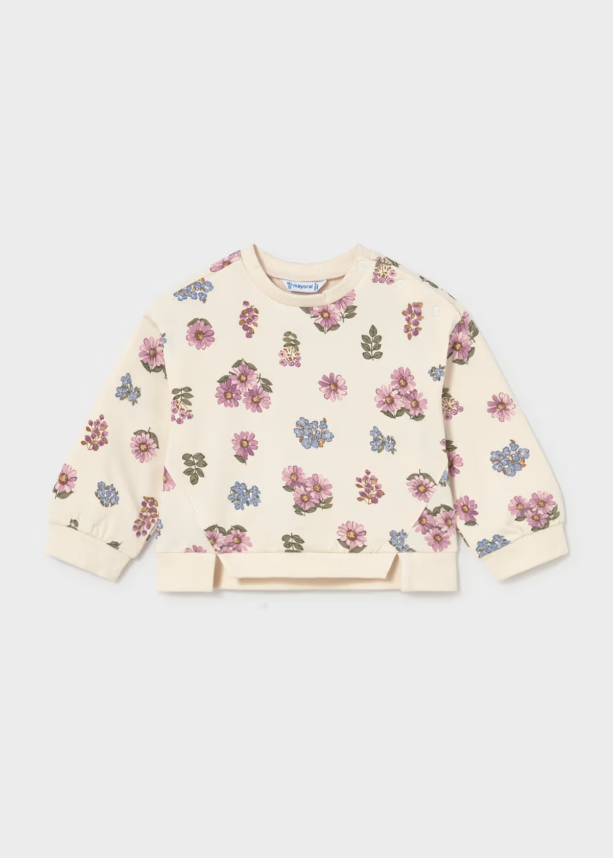 Buzo Cuello Redondo Floral Soja