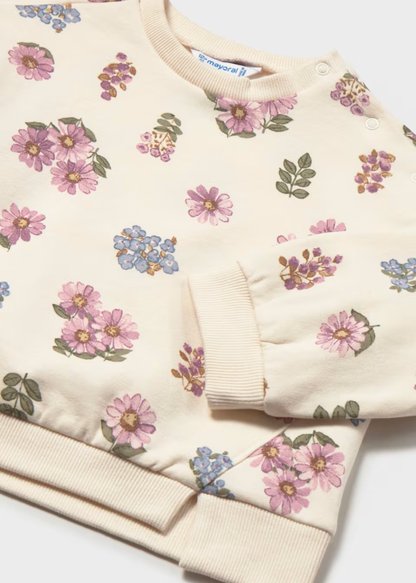 Buzo Cuello Redondo Floral Soja