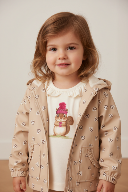 Chubasquero Impermeable Love Volantes Biscuit