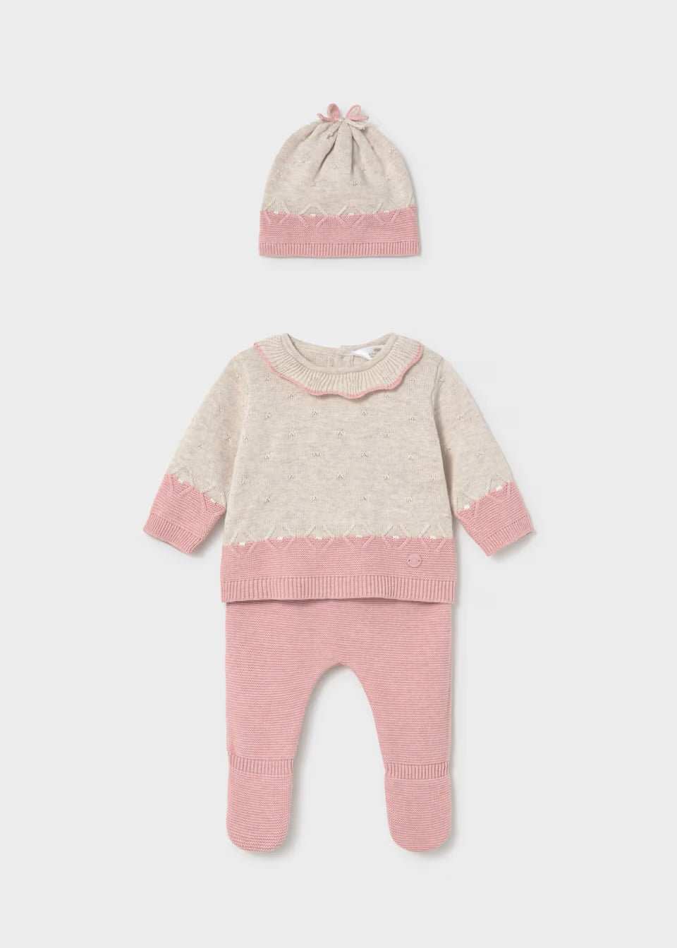 Set 2 Piezas | Gorrito Tejido Rosa Baby