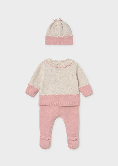 Set 2 Piezas | Gorrito Tejido Rosa Baby