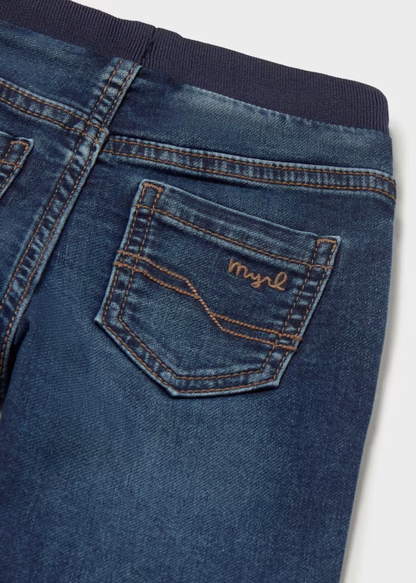 Jeans Cintura Elástica Denim