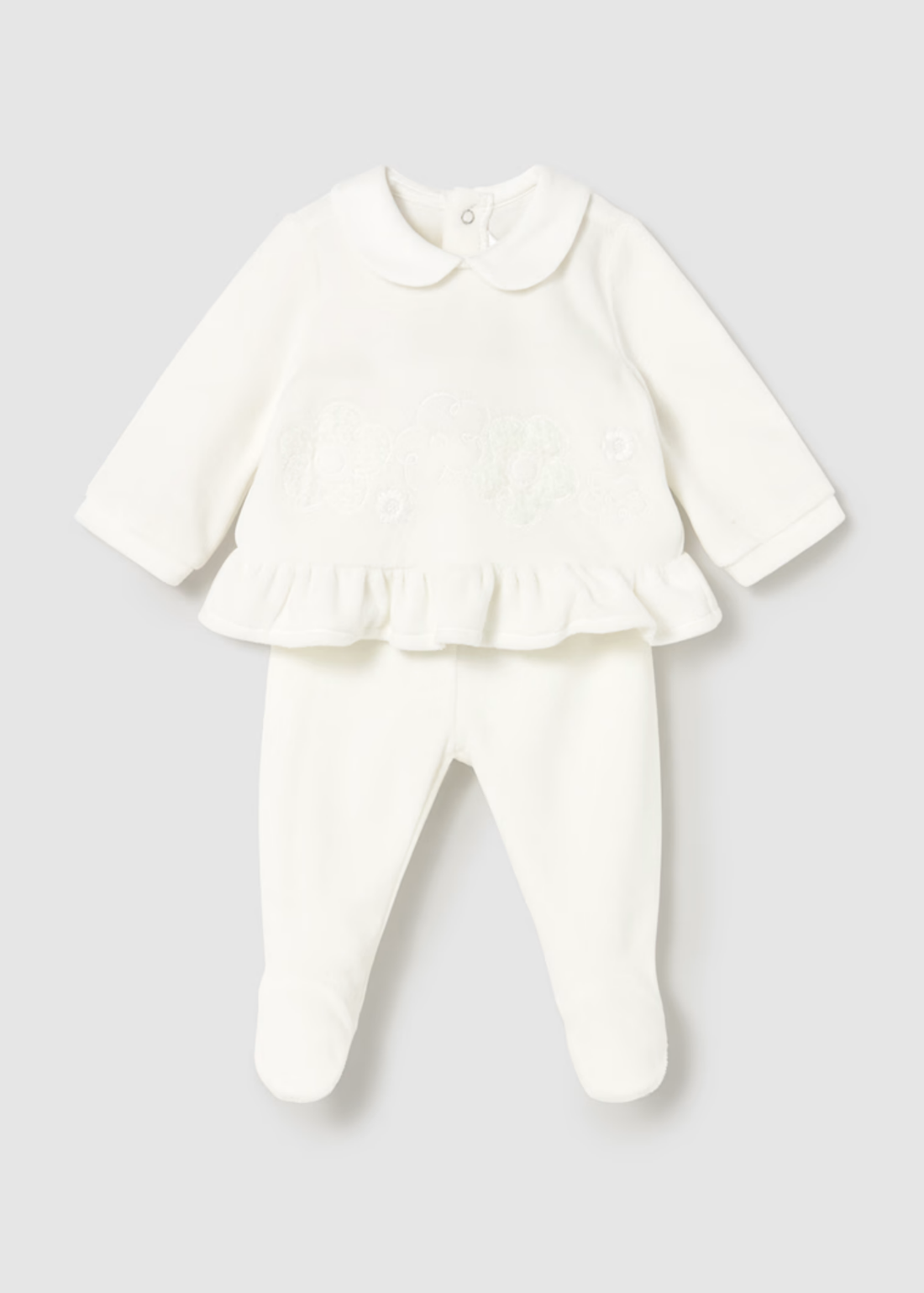 Set Polaina Velvet Crudo Newborn
