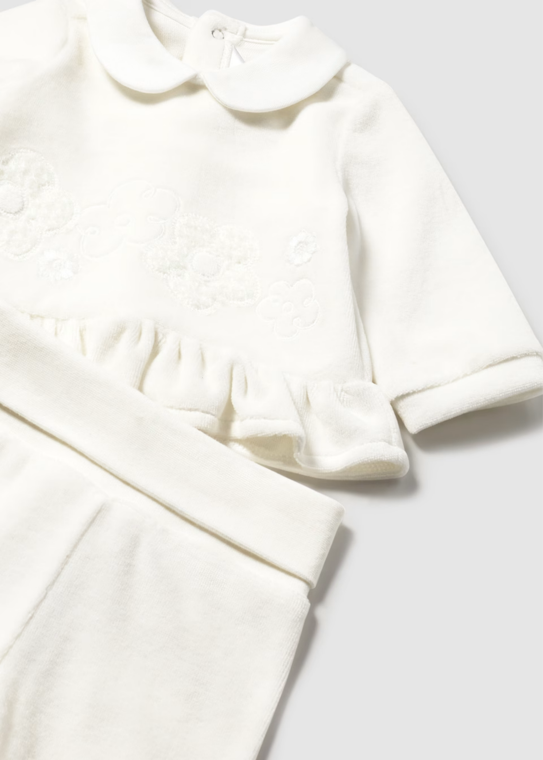 Set Polaina Velvet Crudo Newborn