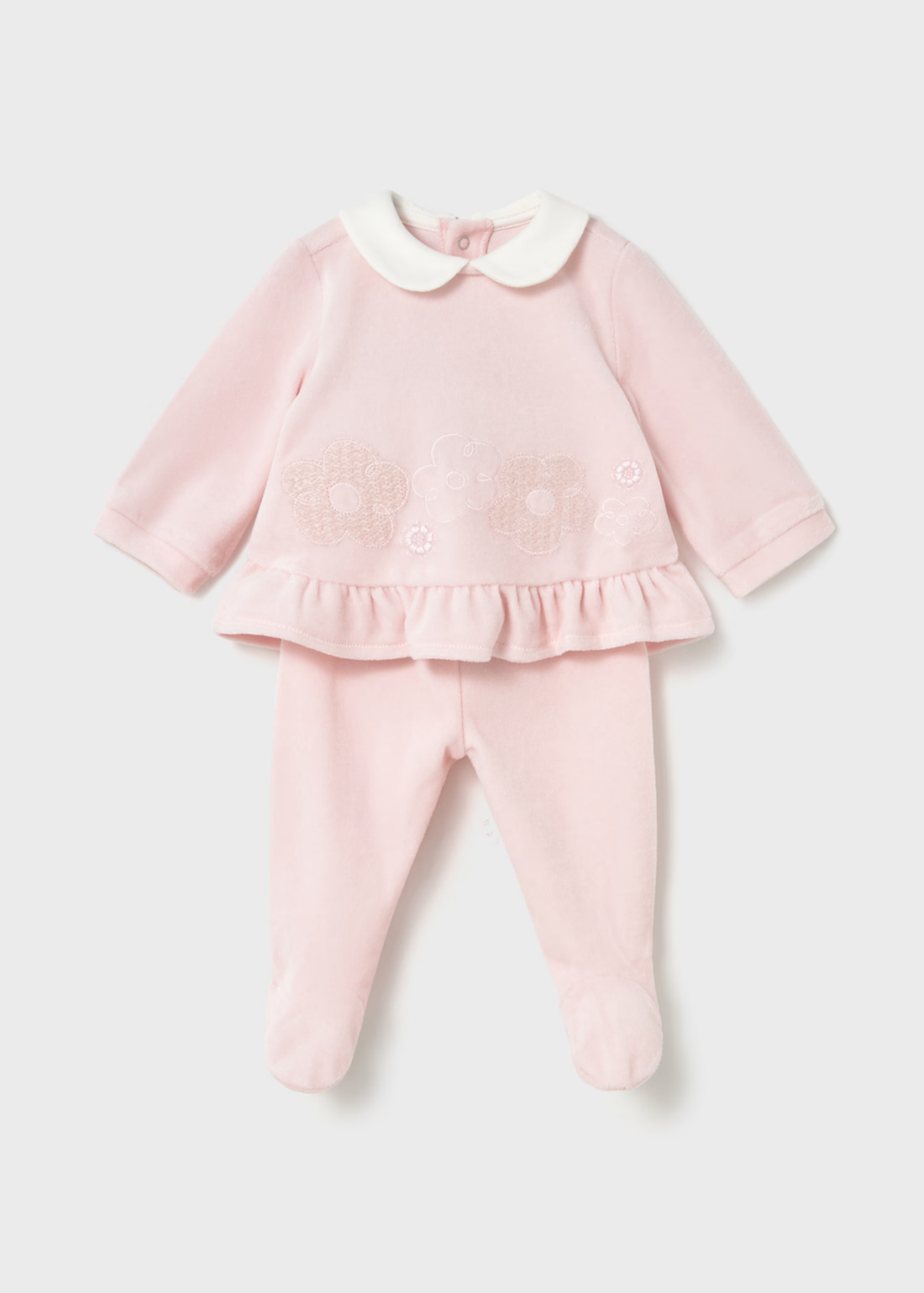 Set Polaina Velvet Rosa Newborn