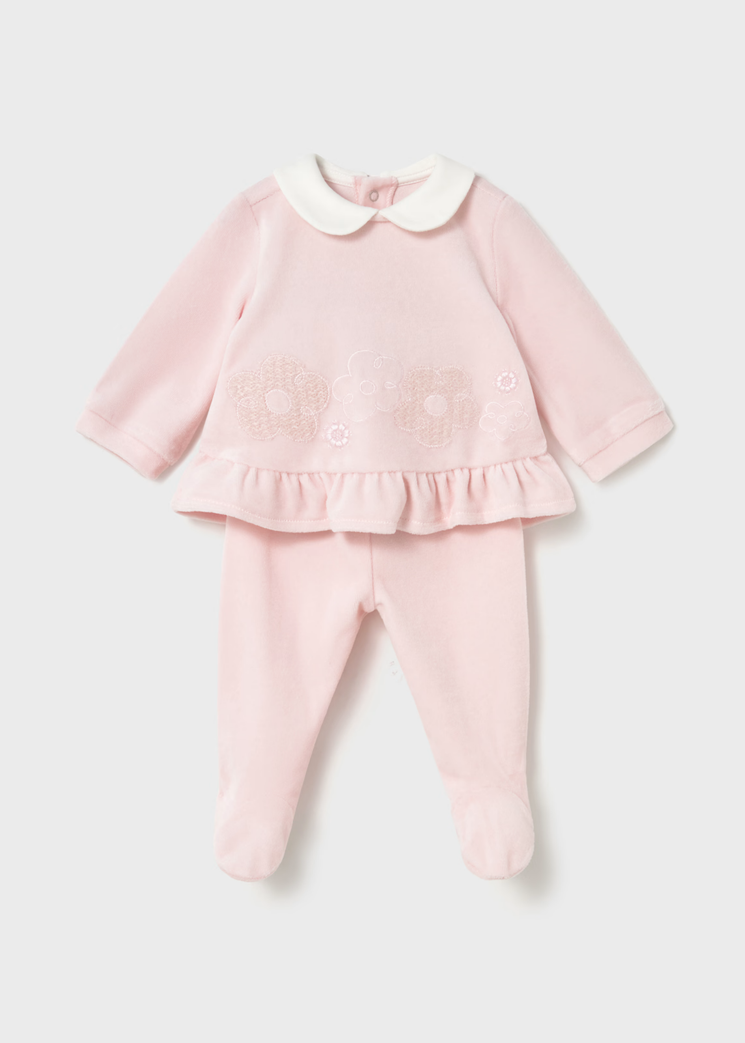 Set Polaina Velvet Rosa Newborn