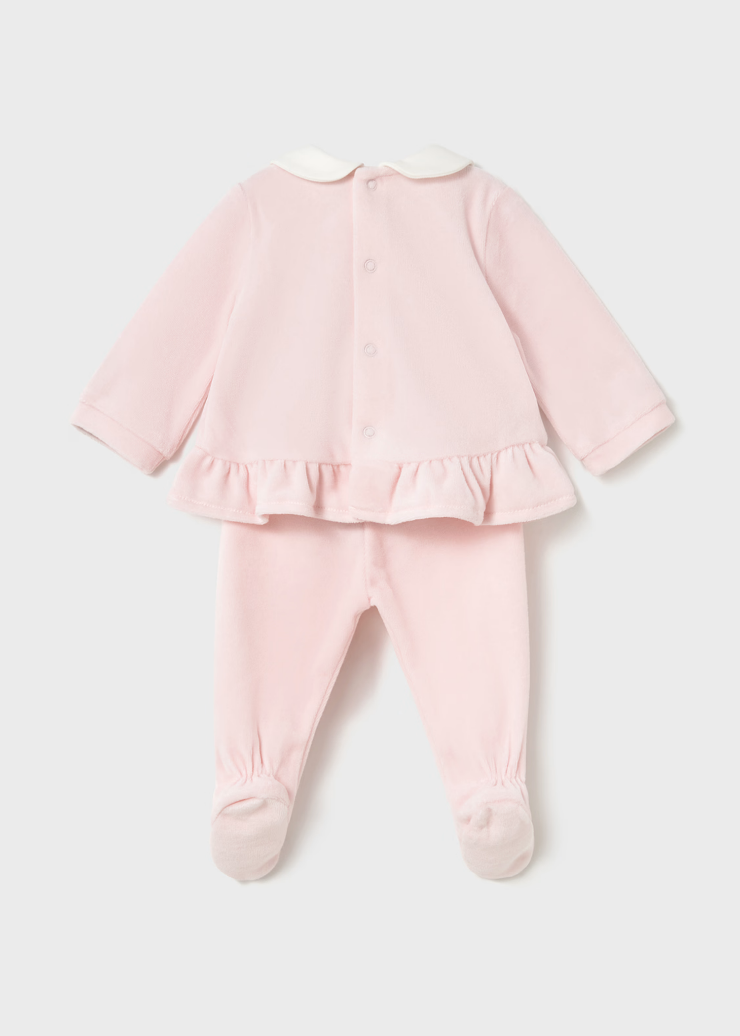 Set Polaina Velvet Rosa Newborn