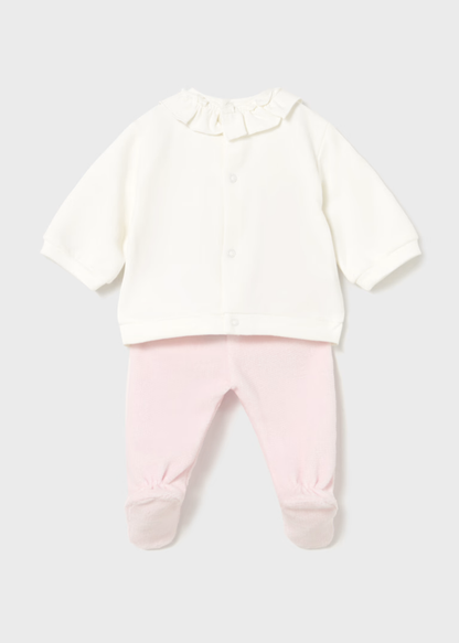 Set Polaina Ruffle y Polka Dots Rosa