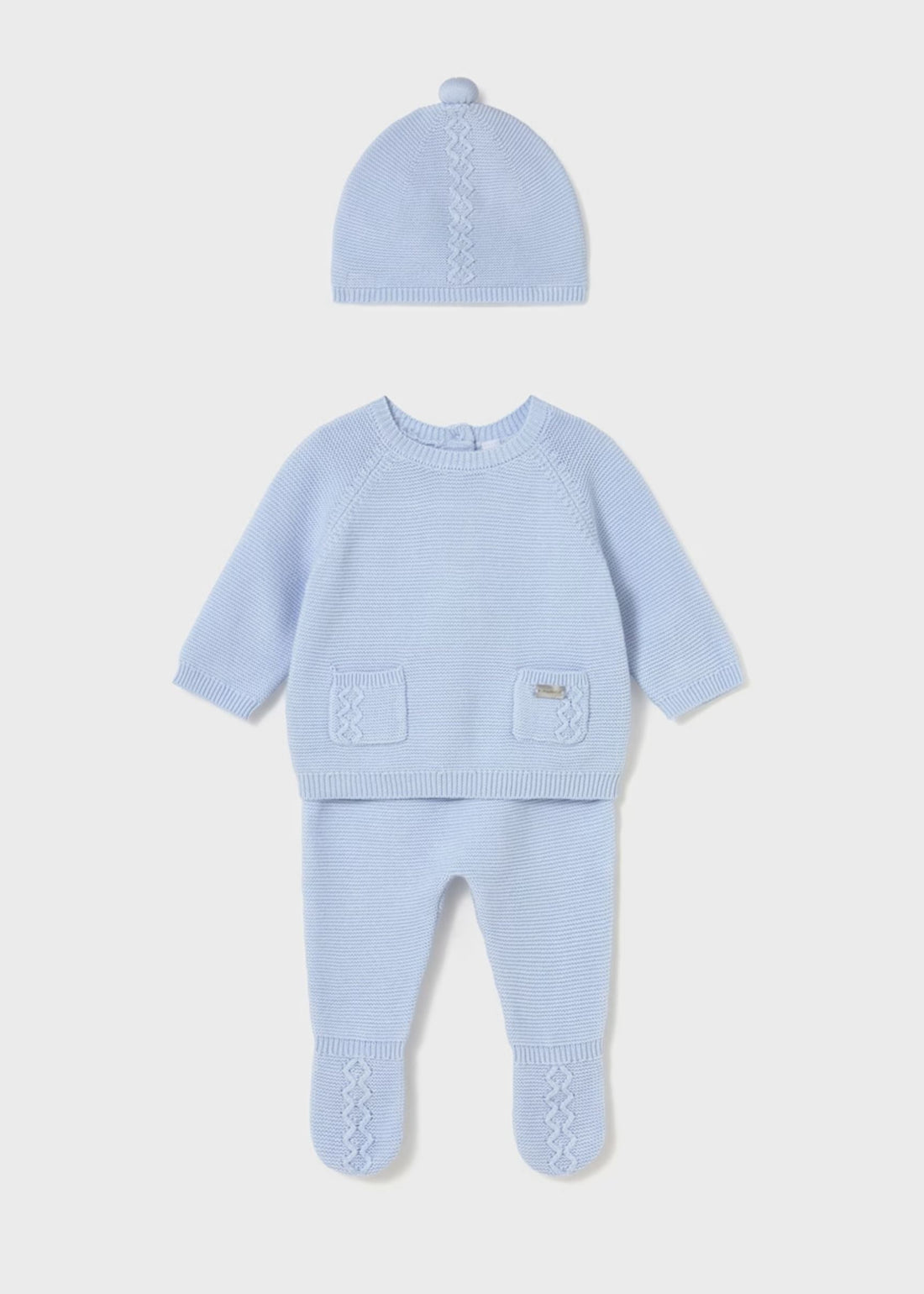 Conjunto Tejido 3 Piezas Better Cotton Cielo Newborn
