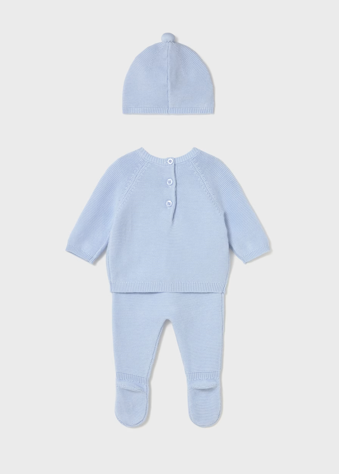 Set Tricot 3 Piezas Celeste 100% Cotton