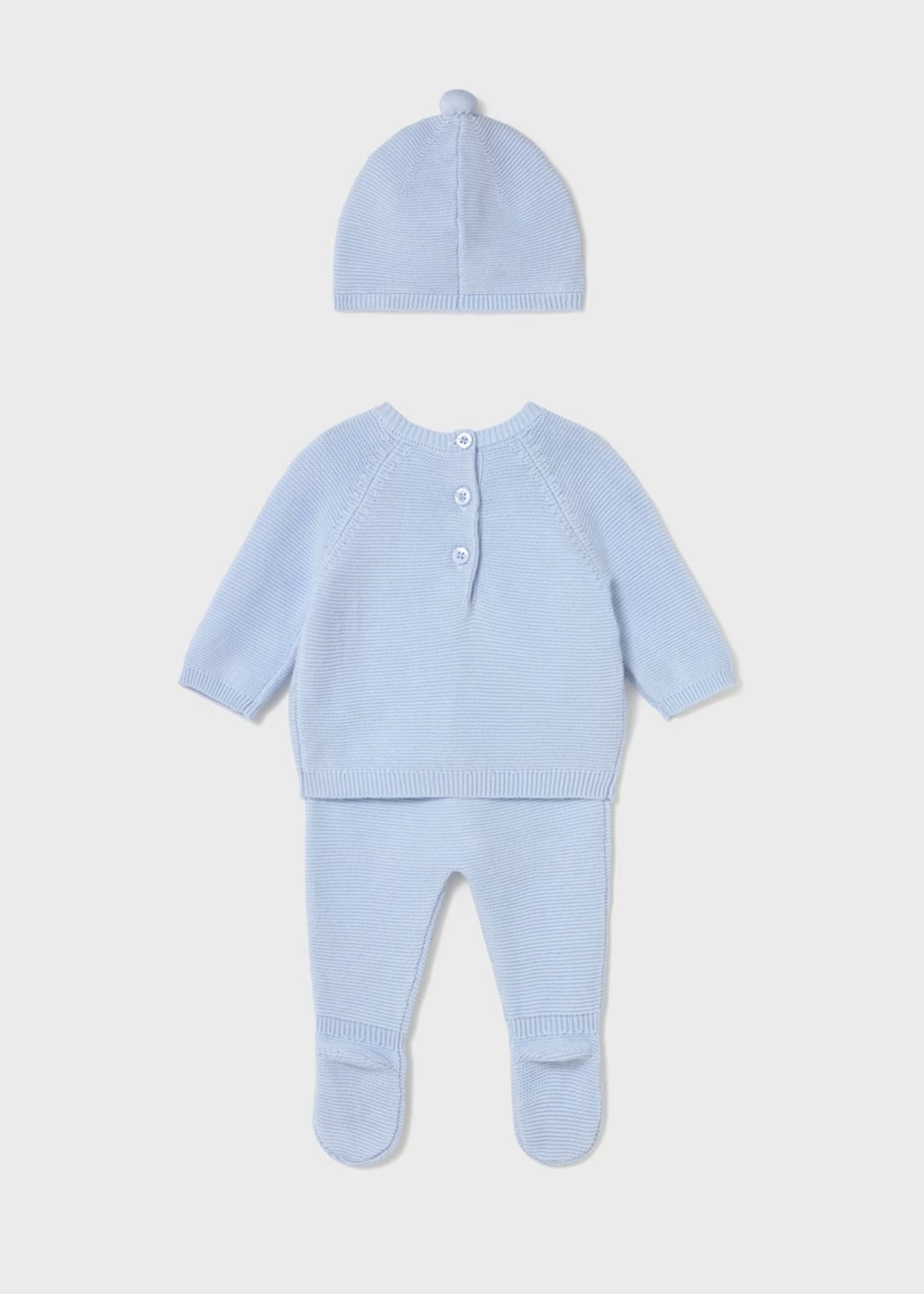 Conjunto Tejido 3 Piezas Better Cotton Cielo Newborn