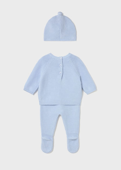 Conjunto Tejido 3 Piezas Better Cotton Cielo Newborn