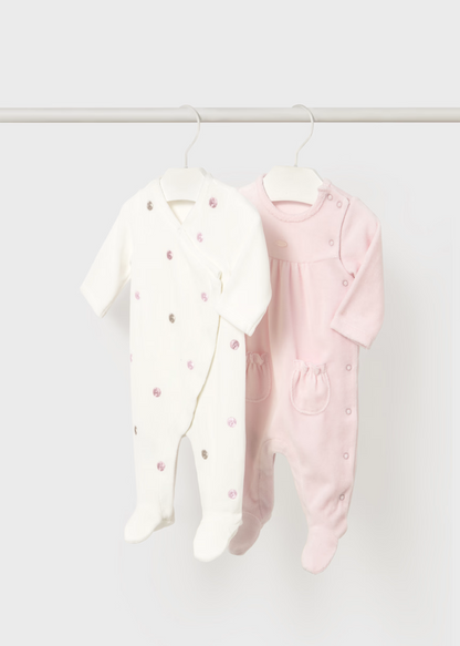 Set 2 Pijamas Polka Dots Rosa  Better Cotton