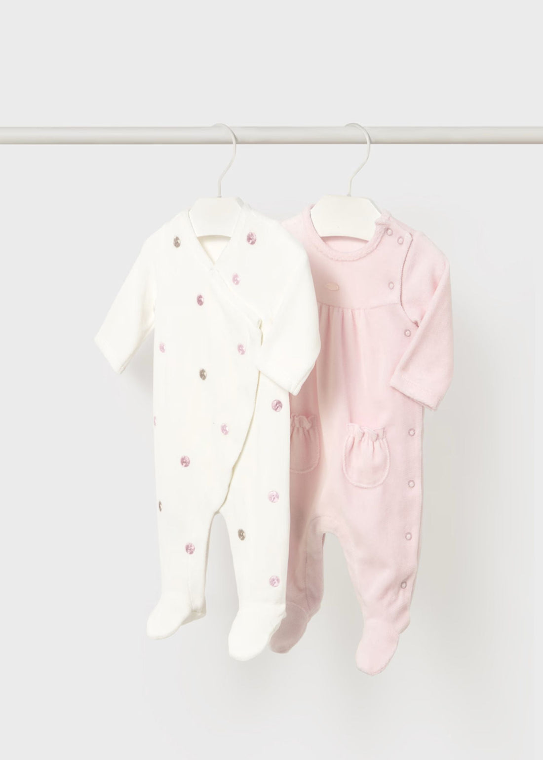 Set 2 Pijamas Rosa Baby Dots Better Cotton Newborn