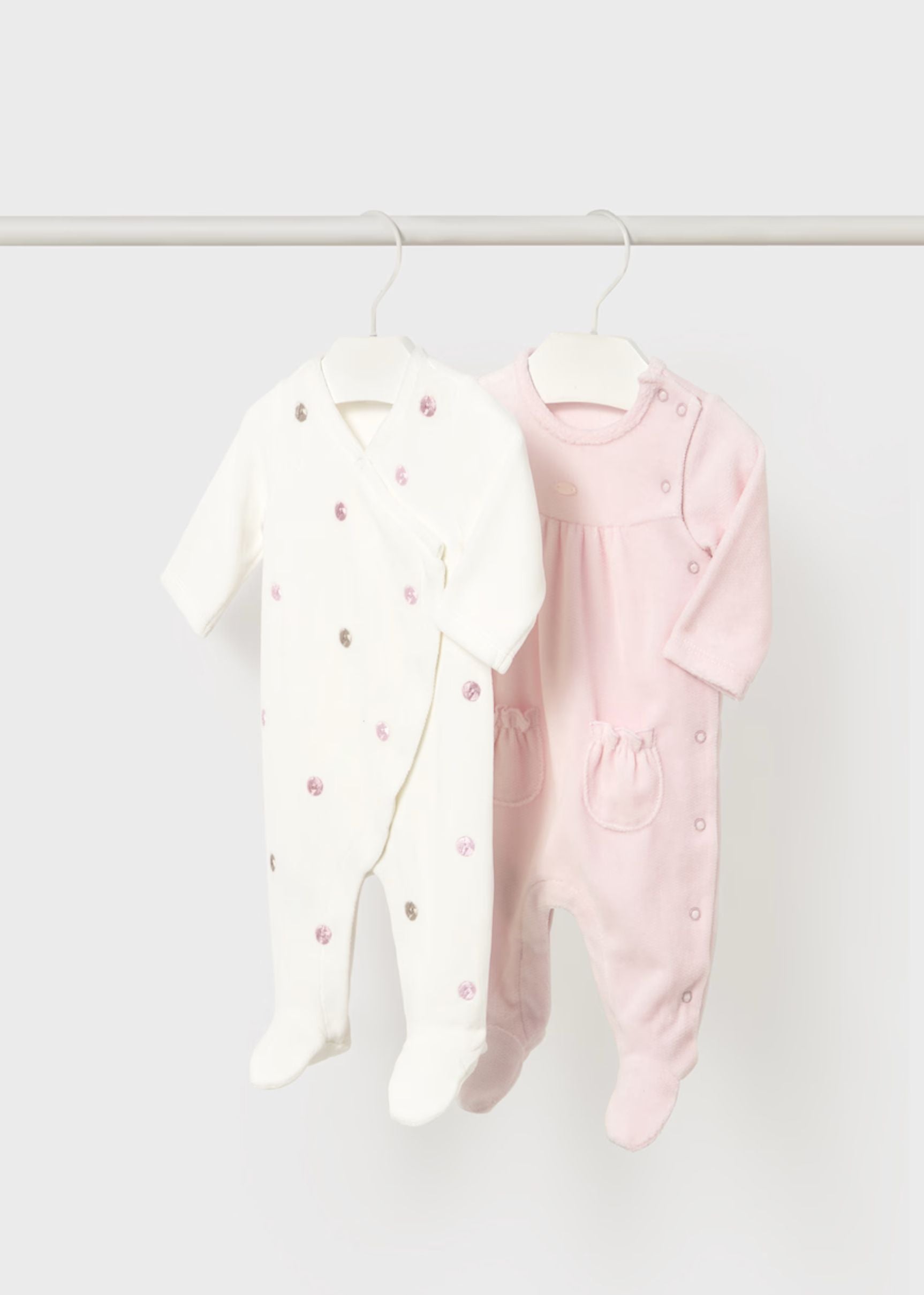 Set 2 Pijamas Rosa Baby Dots Better Cotton Newborn