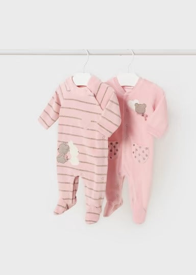 Set 2 Pijamas Tundosados Algodón Recién Nacido