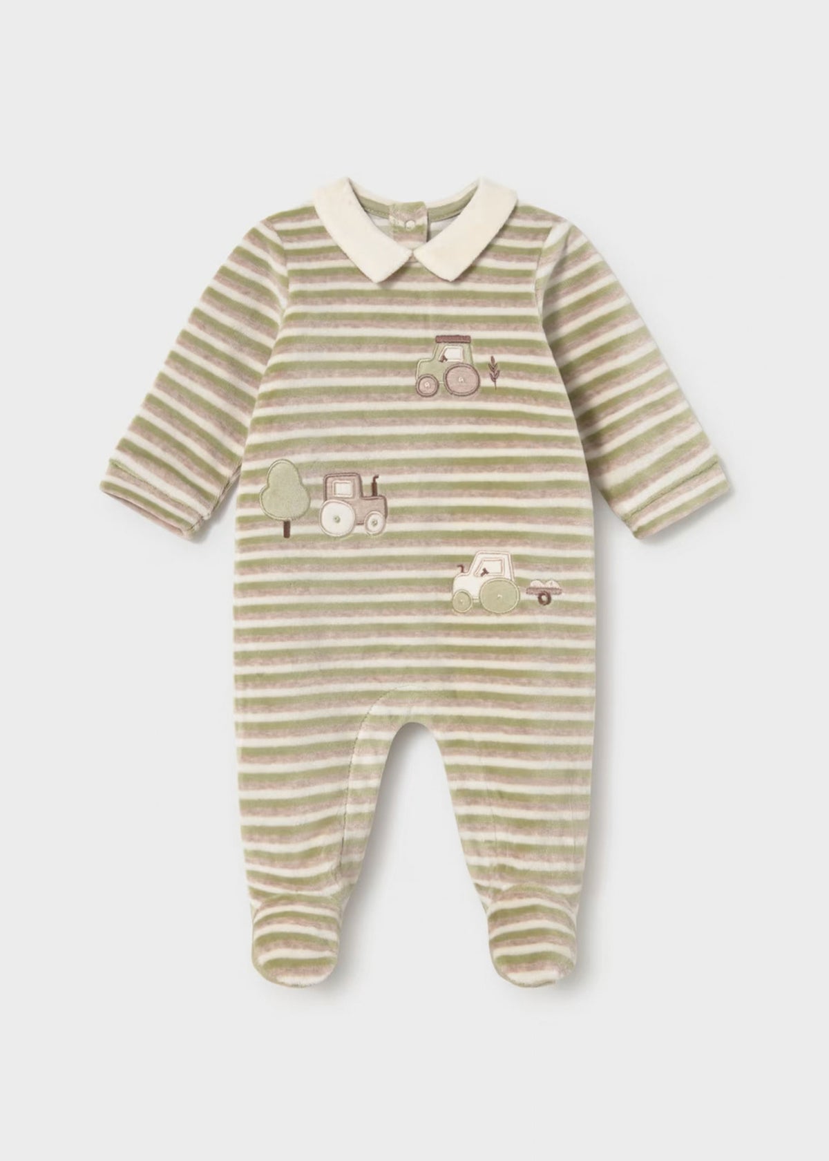 Pijama Tundosado Little Stripped Train Laurel