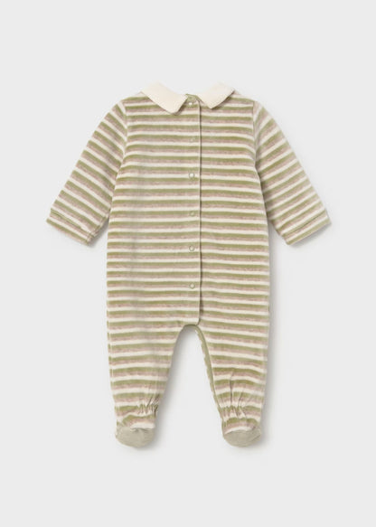 Pijama Tundosado Little Stripped Train Laurel