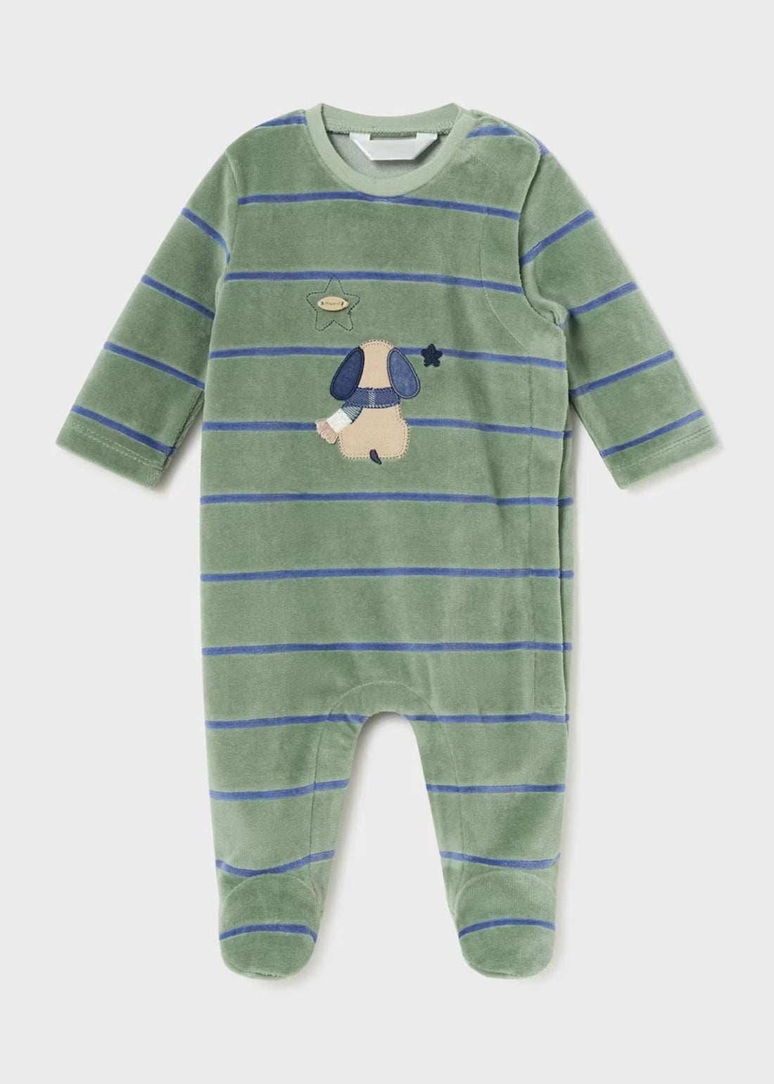 Pijama Velvet Verde Doggy Newborn