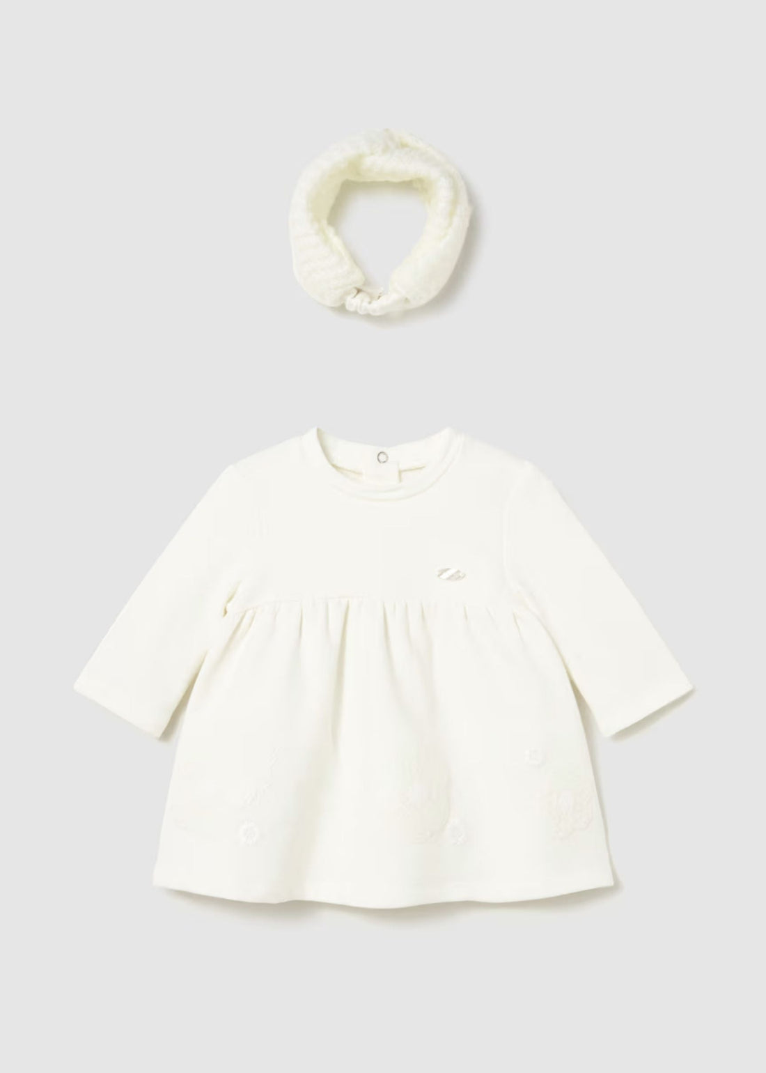 Vestido Felpa Floral Diadema