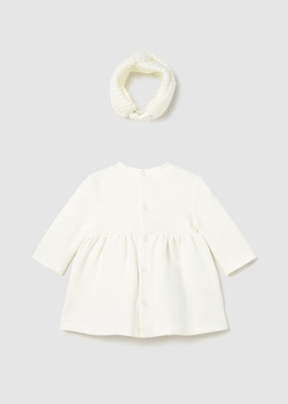 Vestido Felpa Floral Diadema