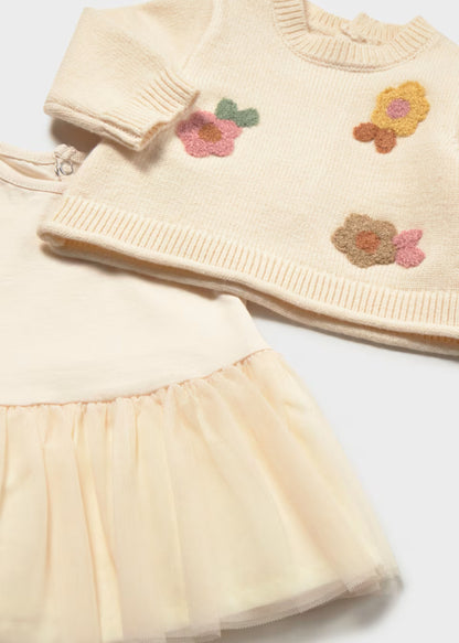 Vestido Tul | Sweater Tejido Floral Laurel