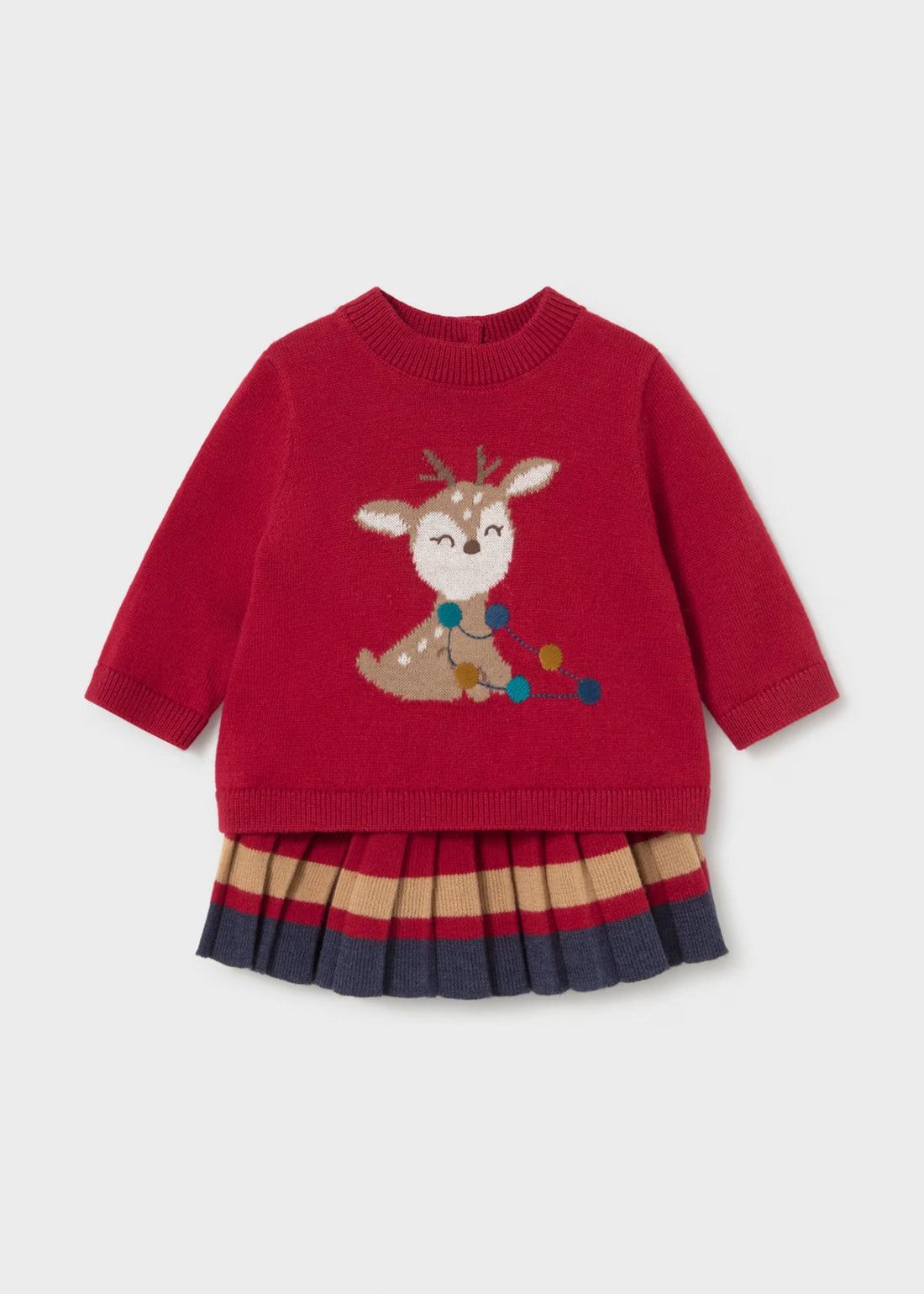 Conjunto Sweater | Falda Tejida Rojo