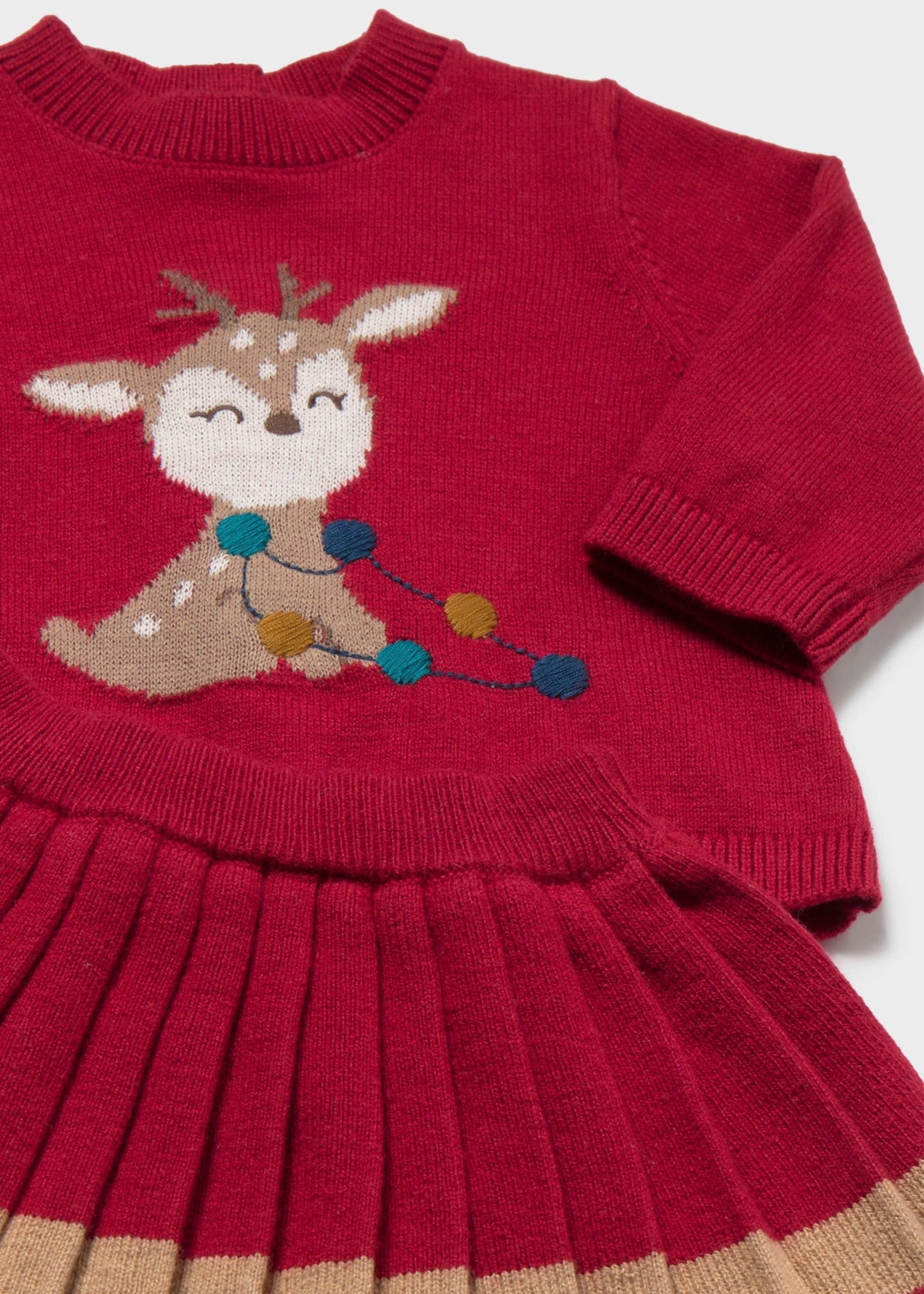 Conjunto Sweater | Falda Tejida Rojo