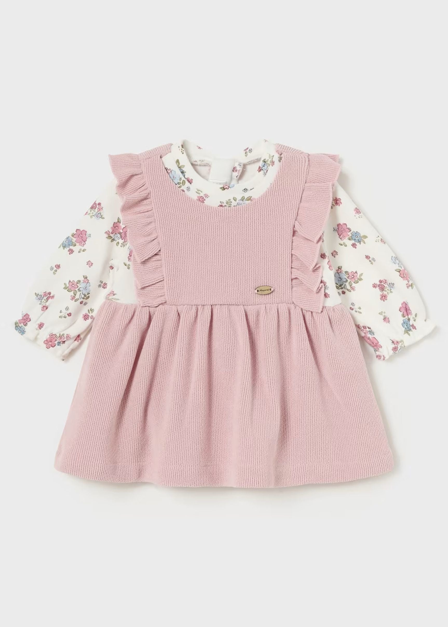 Vestido Pana &amp; Estampado Rosa Newborn