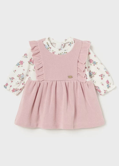 Vestido Pana &amp; Estampado Rosa Newborn