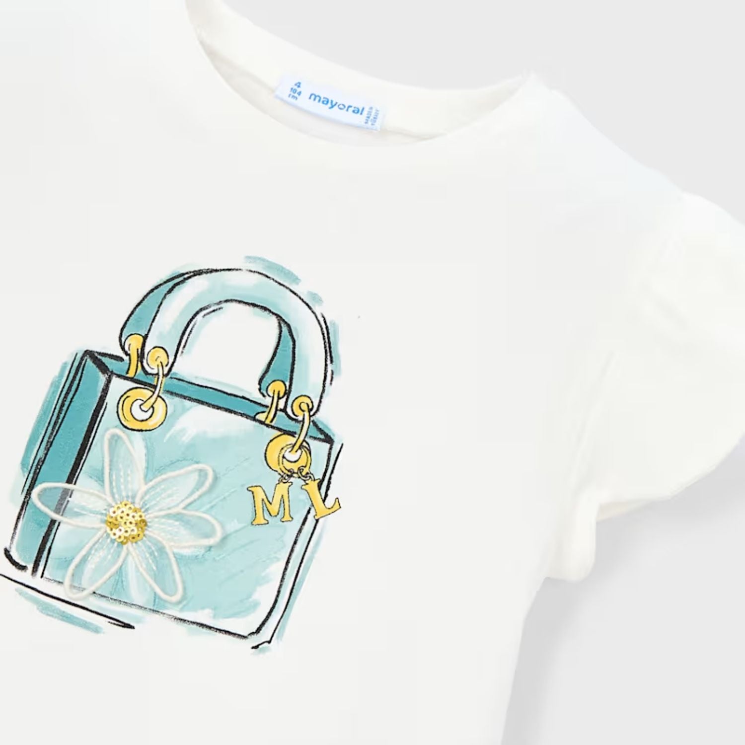 Camiseta Nature Daisy Crudo Lago