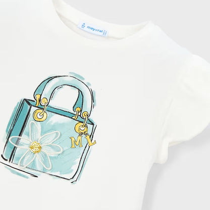 Camiseta Nature Daisy Crudo Lago